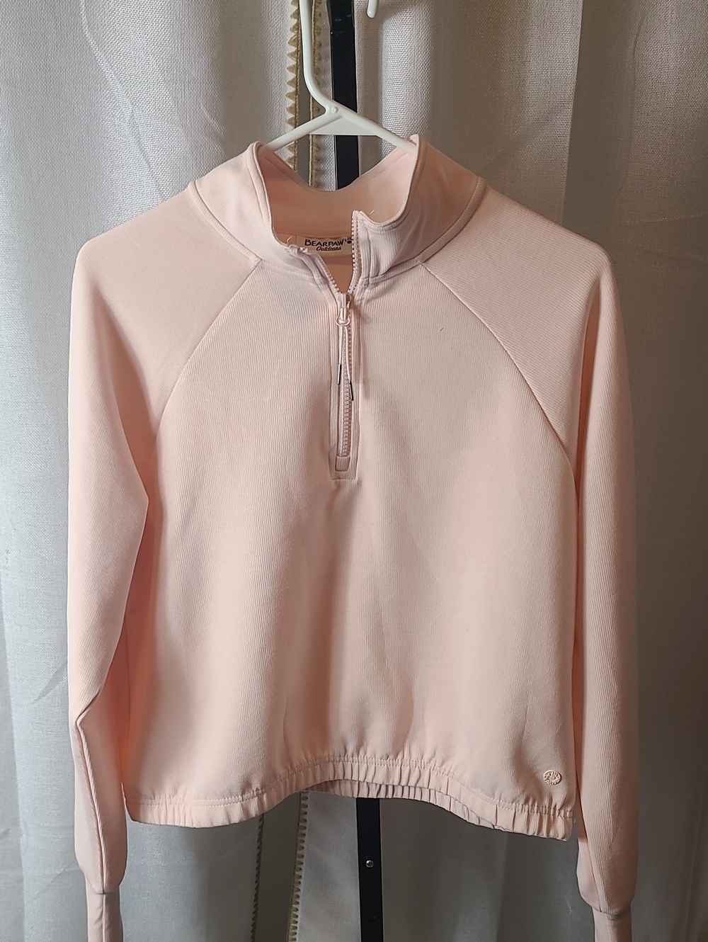 Bearpaw Outdoors Women's 1/4-Zip Cropped Pullover Sweatshirt Size Med.